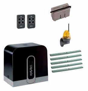 FAAC С720KIT-LK5 Автоматика для откатных ворот C720KIT-LK5, комплект: привод, радиоприемник, 2 пульта, лампа, 5 реек