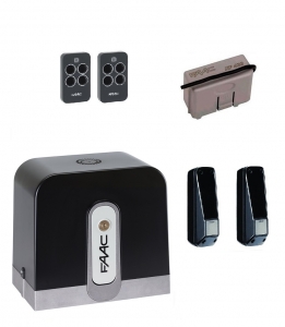 FAAC C721KIT-F Автоматика для откатных ворот C721KIT-F, комплект: привод, радиоприемник, 2 пульта, фотоэлементы