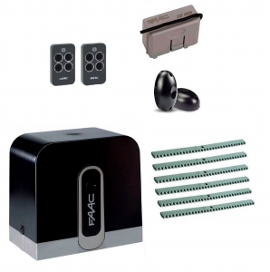 FAAC C720KIT-FK6 Автоматика для откатных ворот C720KIT-FK6, комплект: привод, радиоприемник, 2 пульта, фотоэлементы, 6 реек