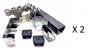 КОРН КУ-Эко-7-компл-2 Комплектующие для откатных (сдвижных) ворот весом до 400 кг или шириной до 4,5 м (2 набора-комплекта фурнитуры)