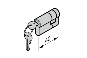 HORMANN 3091449 Профильный полуцилиндр 30+10 мм, различно замкнут