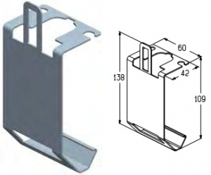 ALUTECH TB192S - 402610810 Кронштейн TB192S RAL9002 для подъёмных секционных ворот