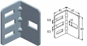 ALUTECH B0300 - 402600400 Кронштейн B0300 для подъёмных секционных ворот