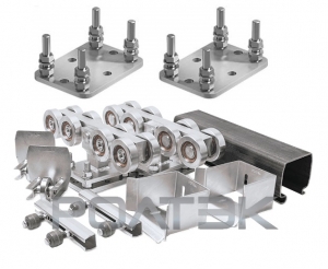 РОЛТЭК МАКС9-РОЛТЭК-компл-п Комплектующие для откатных (сдвижных) ворот весом до 2000 кг или шириной до 6 м (набор-комплект с подставками)