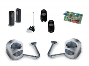 CAME FAST DIR10 Автоматика для распашных ворот FAST, комплект: 2 привода, радиоприемник, 2 пульта, антенна, фотоэлементы