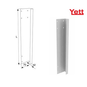 DOORHAN Y-475-L/RAL9003 Боковая крышка 475мм левая для панелей с отверстиями для крепления RAL9003 для подъёмных секционных ворот