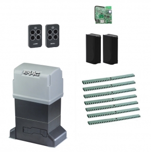 FAAC 844ERKIT-FA7 Автоматика для откатных ворот 844ERKIT-FA7, комплект: привод, радиоприемник, 2 пульта, фотоэлементы, 7 реек