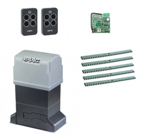 FAAC 844ERKIT-KR5 Автоматика для откатных ворот 844ERKIT-KR5, комплект: привод, радиоприемник, 2 пульта, 5 реек