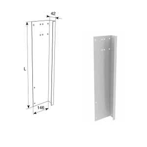 DOORHAN 40012LS/RAL9003 Боковая крышка 475мм левая усиленная для панелей с отверстиями для креплений RAL9003 для подъёмных секционных ворот