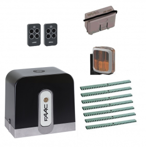 FAAC С721KIT-LA7 Автоматика для откатных ворот C721KIT-LA7, комплект: привод, радиоприемник, 2 пульта, лампа, 7 реек