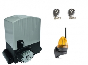 AN-MOTORS ASL500KIT-LK Автоматика для откатных ворот ASL500KIT-LK, комплект: привод, сигнальная лампа, 2 пульта 