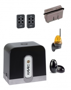 FAAC C721KIT FULL-К Автоматика для откатных ворот C721KIT FULL-К, комплект: привод, радиоприемник, 2 пульта, фотоэлементы, лампа