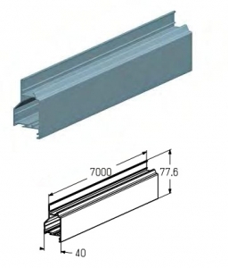 ALUTECH PRD125 - 401110814 Профиль воротный для подъёмных секционных ворот