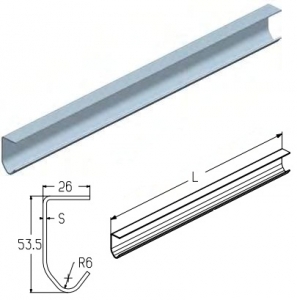 ALUTECH PRG03-6000 - 402120500 Профиль направляющий PRG03-6000 для подъёмных секционных ворот