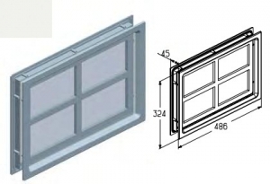 ALUTECH W041-WH - 401981400 Вставка светопрозрачная декоративная Cross W041-WH для подъёмных секционных ворот
