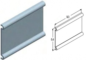 ALUTECH CP864 - 402811200 Пластина соединительная CP864 для подъёмных секционных ворот