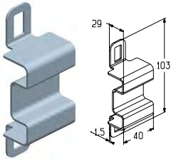 ALUTECH TB004 - 402610410 Кронштейн TB004 RAL9002 для подъёмных секционных ворот