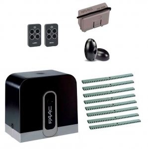 FAAC C720KIT-FK8 Автоматика для откатных ворот C720KIT-FK8, комплект: привод, радиоприемник, 2 пульта, фотоэлементы, 8 реек