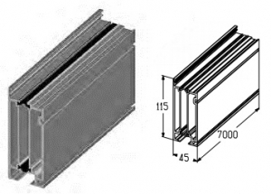 ALUTECH PRD56 - 401490117 Профиль воротный для подъёмных секционных ворот