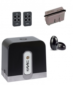 FAAC C721KIT-FК Автоматика для откатных ворот C721KIT-FК, комплект: привод, радиоприемник, 2 пульта, фотоэлементы