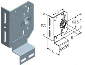 ALUTECH TBI520MR - 403423200 Кронштейн боковой правый для подъёмных секционных ворот