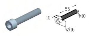ALUTECH M10x55SCOL - 408020800 Винт DIN912 M10x55SCOL для подъёмных секционных ворот