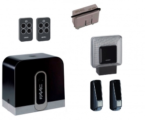 FAAC C720KIT FULL Автоматика для откатных ворот C720KIT FULL, комплект: привод, радиоприемник, 2 пульта, фотоэлементы, лампа