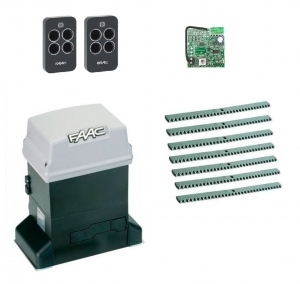 FAAC 746KIT-KR7 Автоматика для откатных ворот 746KIT-KR7, комплект: привод, радиоприемник, 2 пульта, 7 реек
