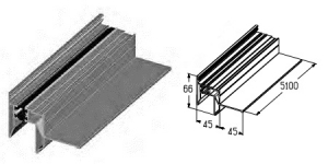ALUTECH PRD53 - 401110617 Профиль воротный для подъёмных секционных ворот