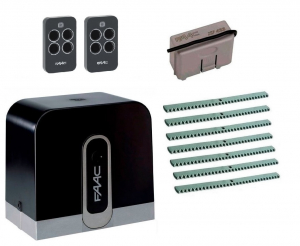 FAAC C720KIT-KR7 Автоматика для откатных ворот C720KIT-KR7, комплект: привод, радиоприемник, 2 пульта, 7 реек