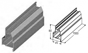 ALUTECH PRD45 - 401130612 Профиль воротный для подъёмных секционных ворот