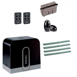 FAAC C720KIT-FK4 Автоматика для откатных ворот C720KIT-FK4, комплект: привод, радиоприемник, 2 пульта, фотоэлементы, 4 рейки