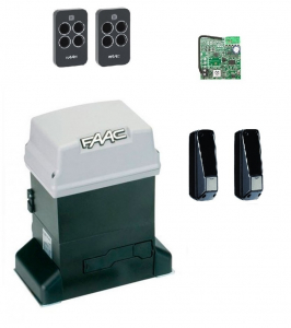 FAAC 746KIT-F Автоматика для откатных ворот 746KIT-F, комплект: привод, радиоприемник, 2 пульта, фотоэлементы