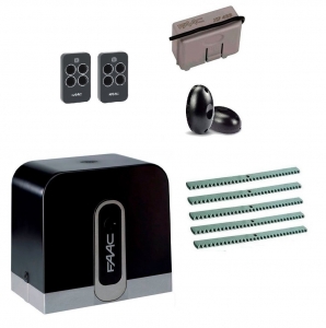 FAAC C720KIT-FK5 Автоматика для откатных ворот C720KIT-FK5, комплект: привод, радиоприемник, 2 пульта, фотоэлементы, 5 реек