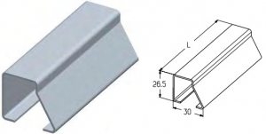 ALUTECH PRG-11 - 401411010 Профиль концевой PRG-11 RAL9002 для подъёмных секционных ворот
