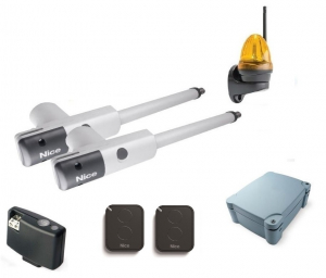 NICE TOO3000KLT-LK Автоматика для распашных ворот TOO3000KLT-LK, комплект: 2 привод, блок управления, радиоприемник, 2 пульта, лампа