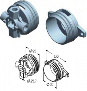 ALUTECH SF-95 - 403120200 Наконечники пружинные 95 мм SF-95 для подъёмных секционных ворот