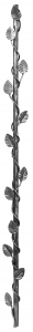 ARTEFERRO 604/2 Балясина с листочками H 1000мм Ø 16 мм