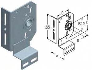 ALUTECH TBI580L - 403422300 Кронштейн боковой левый TBI580L для подъёмных секционных ворот