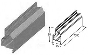 ALUTECH PRD44 - 401130517 Профиль воротный для подъёмных секционных ворот
