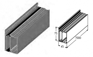 ALUTECH PRD50 - 401120417 Профиль воротный для подъёмных секционных ворот