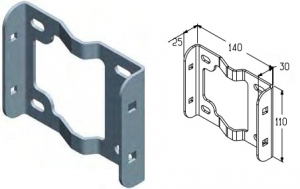 ALUTECH TBG815 - 403490610 Кронштейн TBG815 RAL9002 для подъёмных секционных ворот