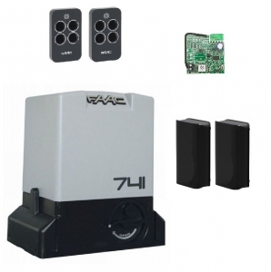 FAAC 741KIT-FA Автоматика для откатных ворот 741KIT-FA, комплект: привод, радиоприемник, 2 пульта, фотоэлементы