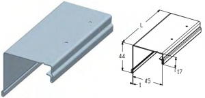 ALUTECH PRG-15 - 401411410 Профиль концевой PRG-15 RAL9002 для подъёмных секционных ворот