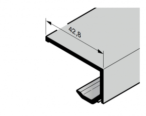 HORMANN 3085559 Алюминиевый штапик для остекления боковой двери NTP040, толщина филенки 3 мм, анодированный (макс. 6