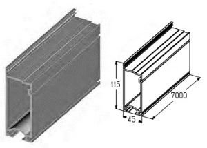 ALUTECH PRD46 - 401410114 Профиль воротный для подъёмных секционных ворот