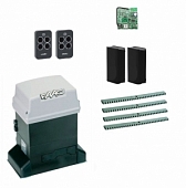 Автоматика для откатных ворот 746KIT-FA4, комплект: привод, радиоприемник, 2 пульта, фотоэлементы, 4 рейки