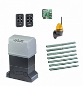 Автоматика для откатных ворот 844ERKIT-LK7, комплект: привод, радиоприемник, 2 пульта, лампа, 7 реек