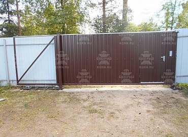 Откатные ворота и калитка серии КЛАССИК