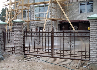 Откатные ворота серии ПРЕМИУМ по индивидуальному проекту